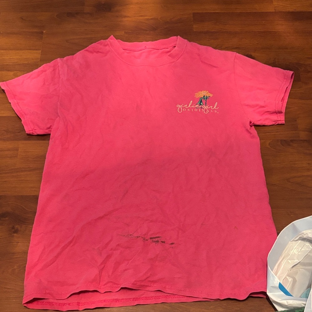 Pink Graphic Short Sleeve Kids Tee